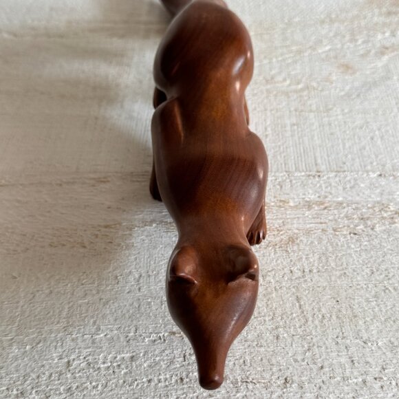 Vintage Swedish Style Hand Carved Wooden Folk Art Fox - Picture 5 of 9